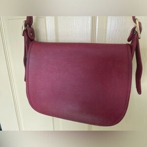 Vintage Coach Patricia Legacy cross body or shoulder bag with flap, red